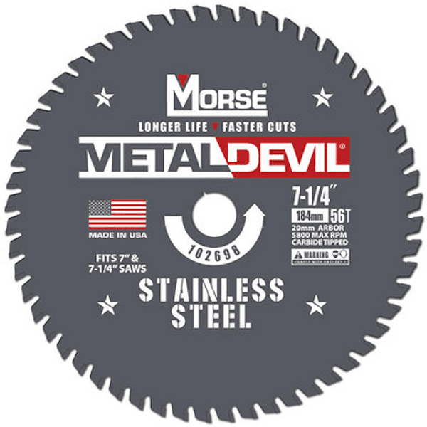 CSM7255620FSSC - Metal Devil Ø185x2.6x20 Z56 - Inox