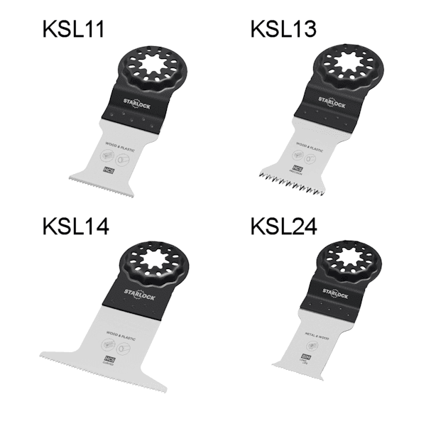 KSL01 - Multi-Tool StarLock Assortiment 4 lames